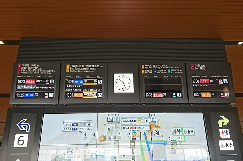 近鉄 大和西大寺駅 LCD行先表示器